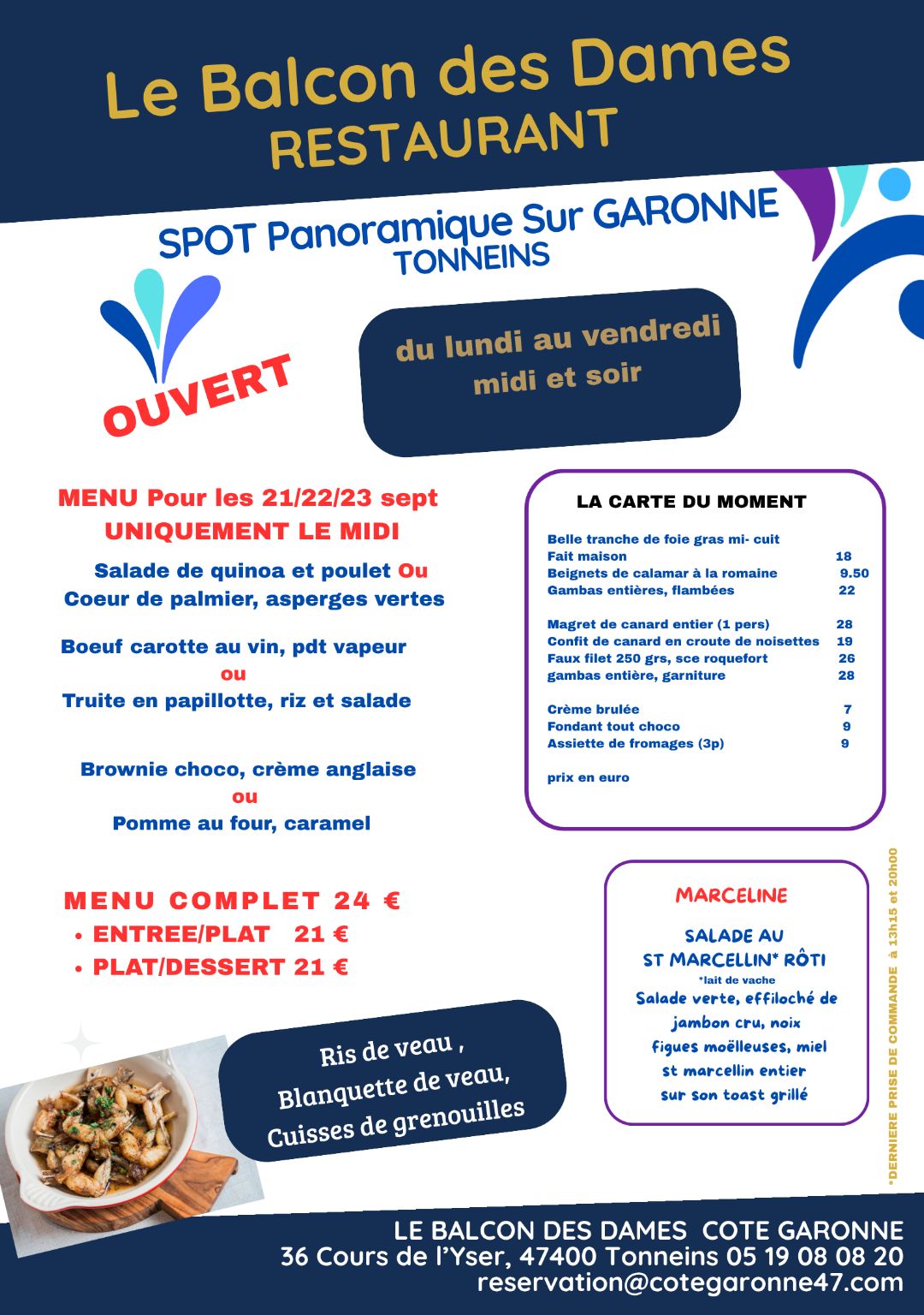Semaine 39 – Côté Garonne – Restaurant & Hôtel de charme à Tonneins – 3 Semaine 39 - Côté Garonne - Restaurant & Hôtel de charme à Tonneins – 3